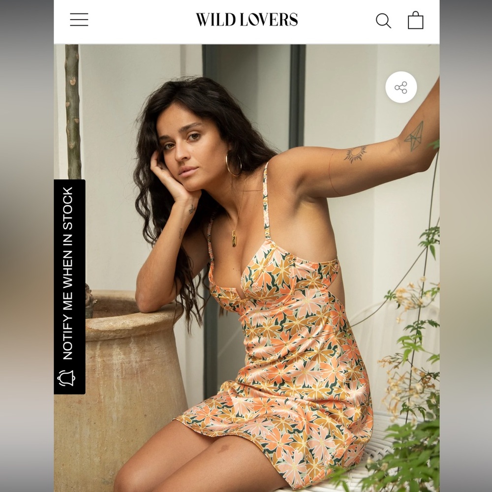 Wild Lovers Amy Floral Silk Mini Dress XS NWT